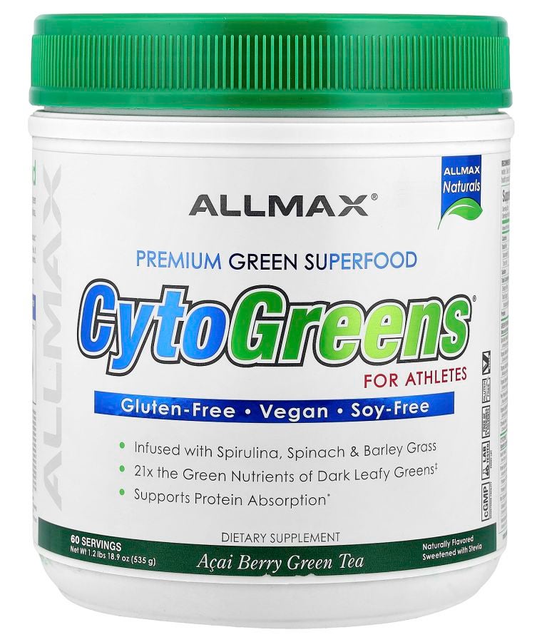 Allmax CytoGreens® Premium Green Superfood For Athletes Acai Berry Green Tea 1.2 lbs (535 g)