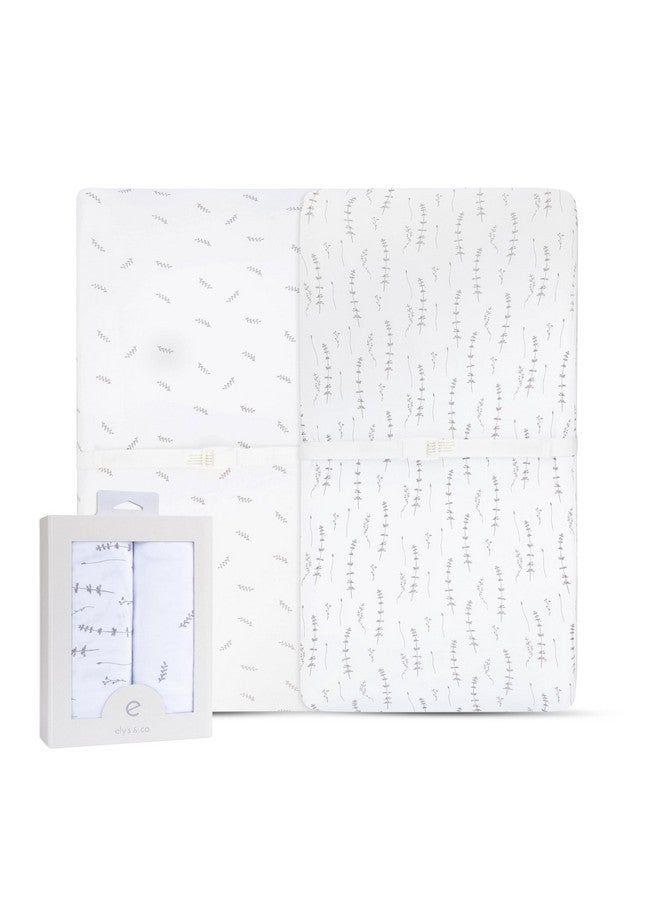 Ely's & Co. Ely’s & Co. Changing Pad Cover, Diaper Changing Table Sheets, 2 Pack, Cradle Sheet Set for Baby Boys/Girls, 100% Jersey Knit Cotton, Forest Grey Collection, 32”x16”x5” - Image 1