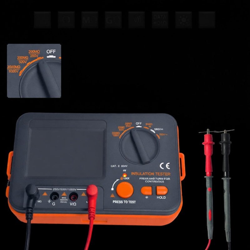 Digital Voltage Tester: 1 Portable Meter With Large LCD Display - Strong Anti-Magnetic Anti-Interference Function Insulation Resistance Tester For Electrical Equipment Power Facilities Telecommunicati - Image 5