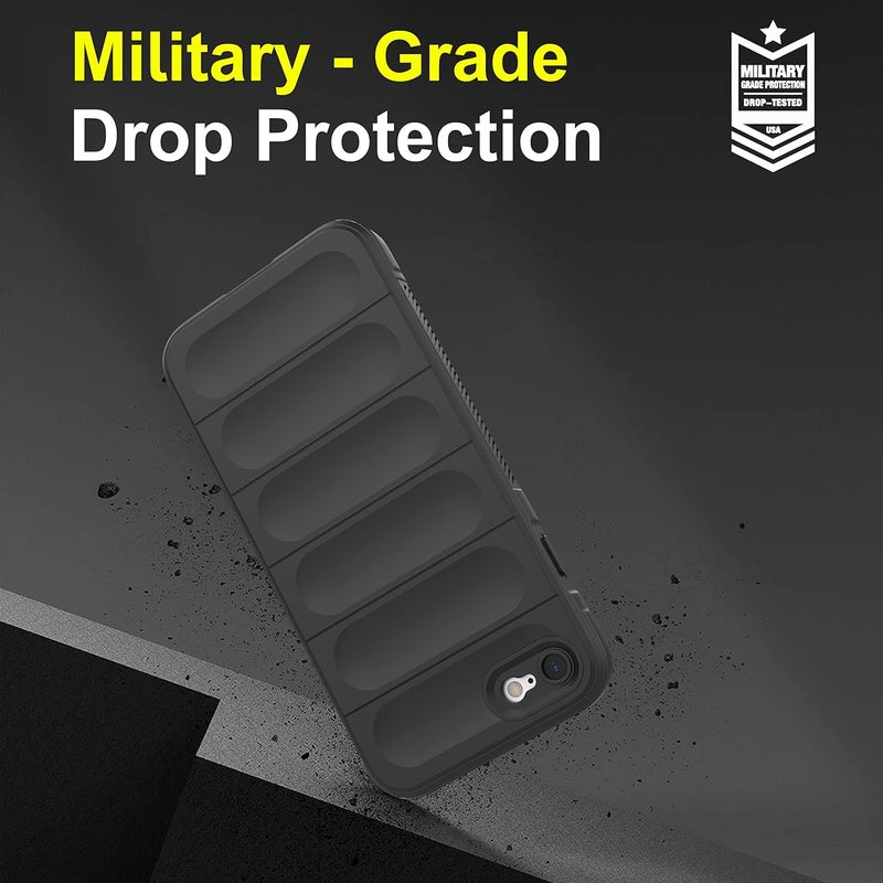 ZAPCASE غطاء خلفي لجهاز آيفون 7/8 / SE 2020 | متوافق مع غطاء آيفون 7/8 / SE 2020 الخلفي | غطاء سحري من السيليكون السائل مع حماية الكاميرا | أسود - Image 5