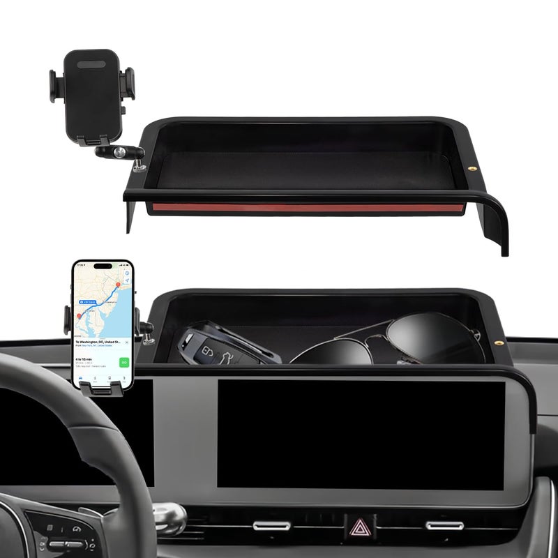 FETUSI Car Phone Holder Compatible with Hyundai Ioniq 5 2022-2025 Accessories 12.3-Inch Screen Fixed Clip, Cell Phone Mount with Dash Tray Center Console Organizer Hands-Free 360Â° Rotation - Image 1