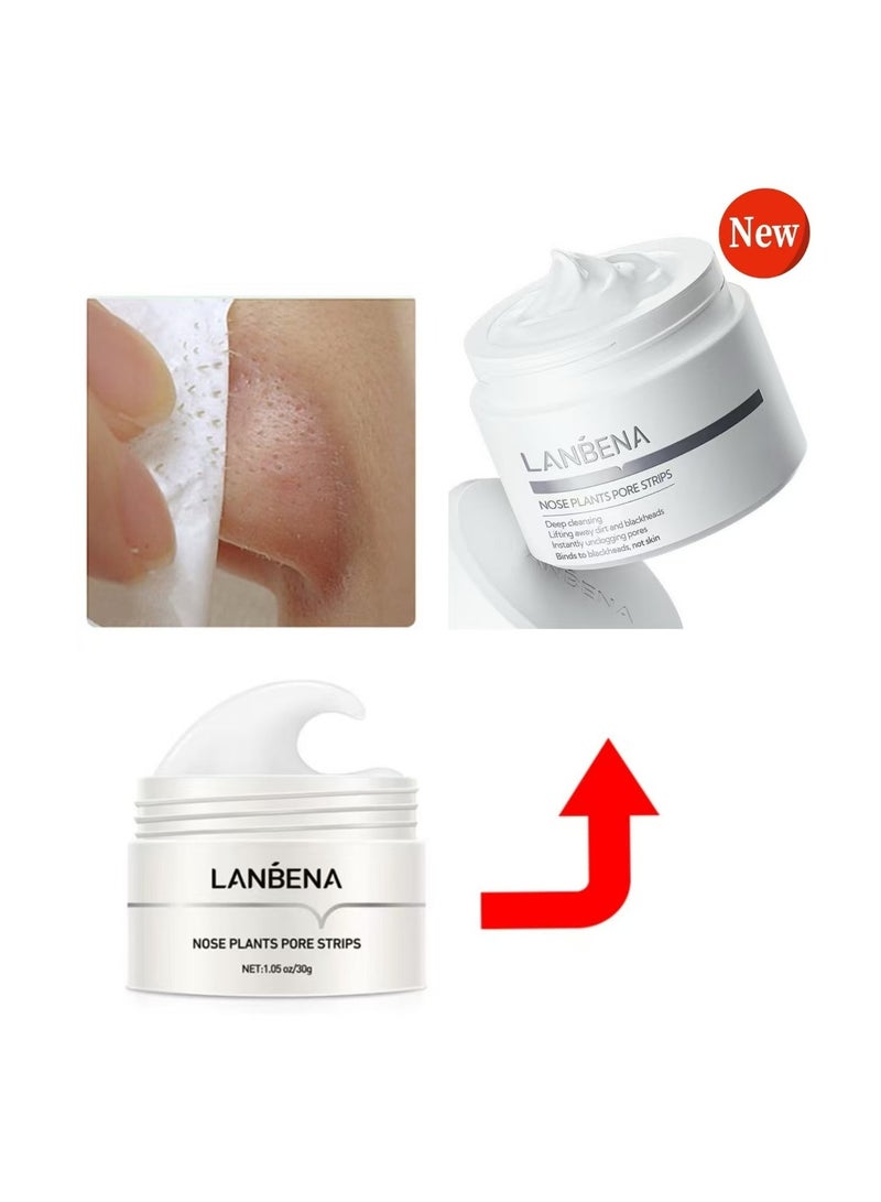 LANBENA Nose Plants Pore Strips Blackhead Remover Black Mask Charcoal Mask Peel off Mask Facial Pore Cleanser Purifying Face Mask Nose Strips - Image 3