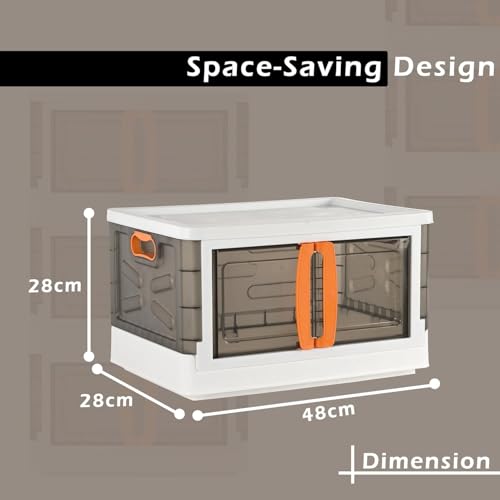 Rasvesh® 3 Units Transparent Plastic Cupboard for Storage, Storage Organizer for Wardrobe Clothes, Plastic Wardrobe Cabinet for Storage, Almirah for Clothes Storage Cabinet Storage Rack - Image 2