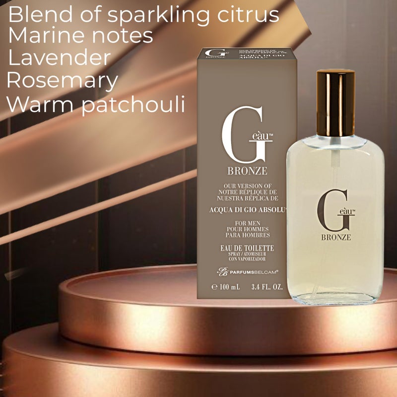 PB ParfumsBelcam G Eau Bronze Eau de Toilette Spray, Our Version of a Designer, 3.4 Fl Oz. - Image 3