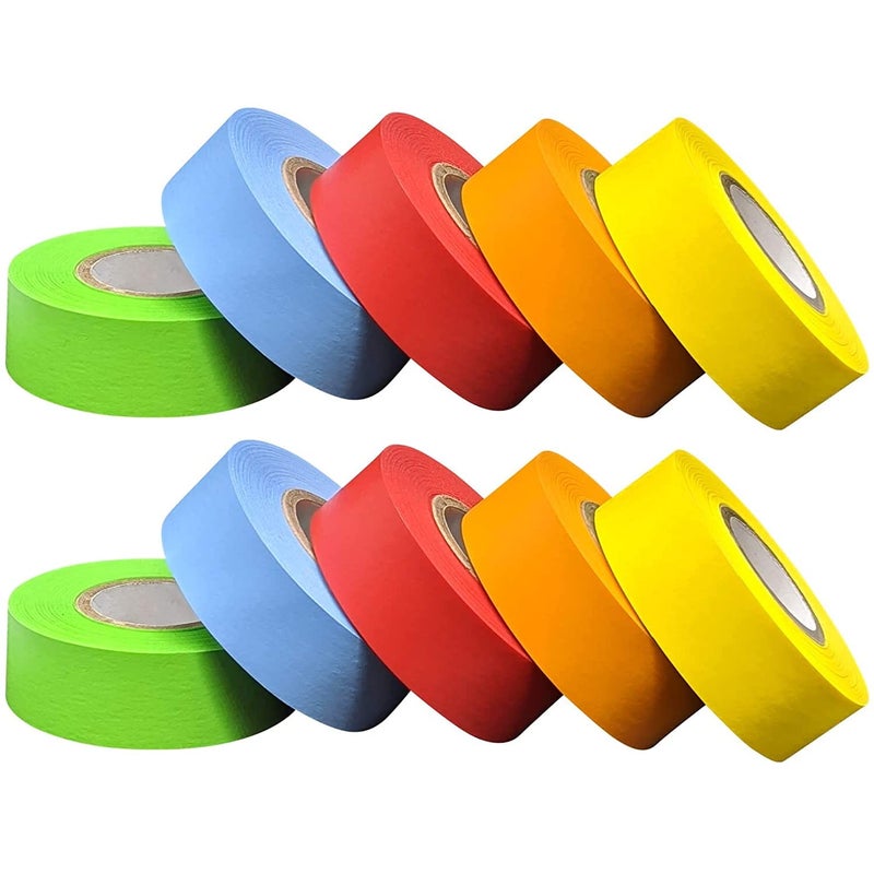 Bartovation Science Lab Labeling Tape Variety Pack, 500 Inches Long x 3/4 Inch Width, 1 Inch Diameter Core [10 Total Rolls of 5 Assorted Colors] for Color Coding and Marking - Image 1