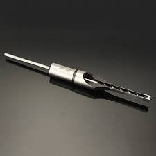 Corded Electric Woodworking Steel Square Hole Drill Bit Mortising Chisel Set 38inch