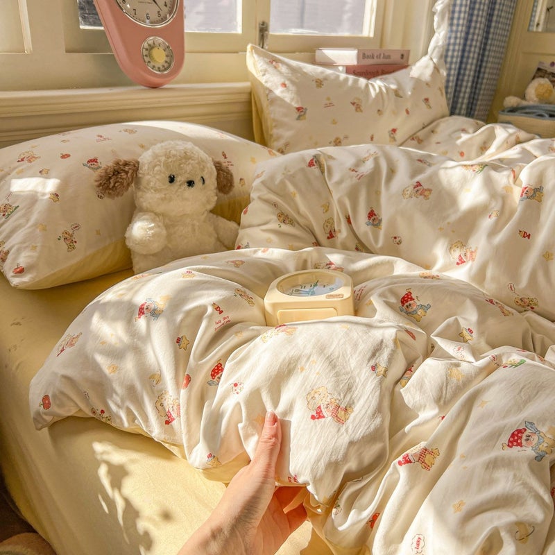 A-grade baby and mother super soft 4-piece bedding set - duvet cover, bedsheet, bed sheet, pillowcase - Image 5