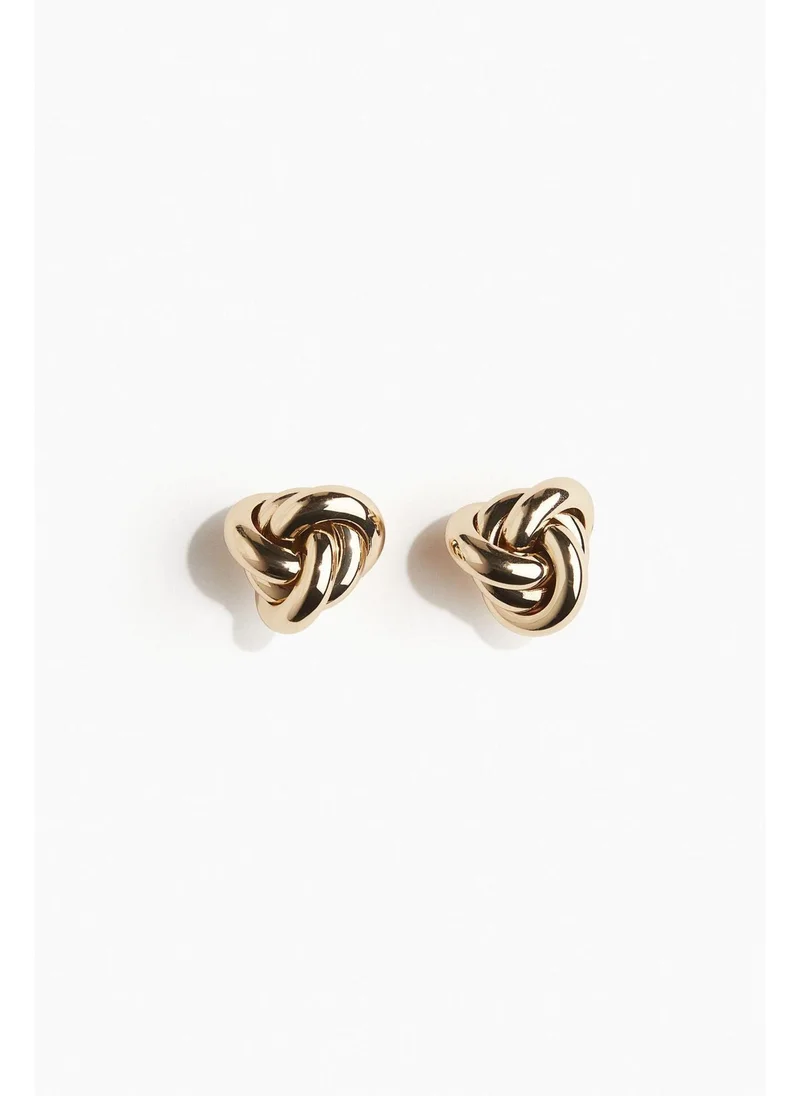 اتش اند ام Knot-look stud earrings