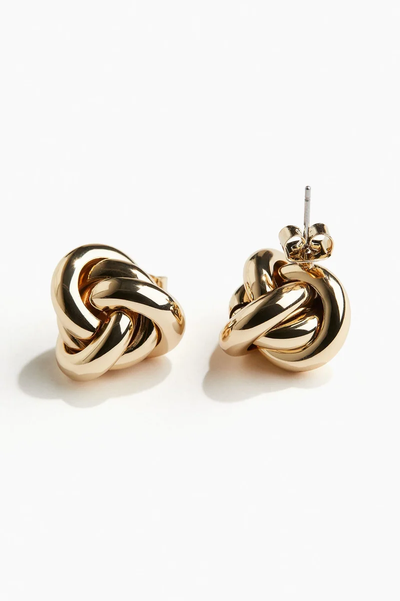 اتش اند ام Knot-look stud earrings