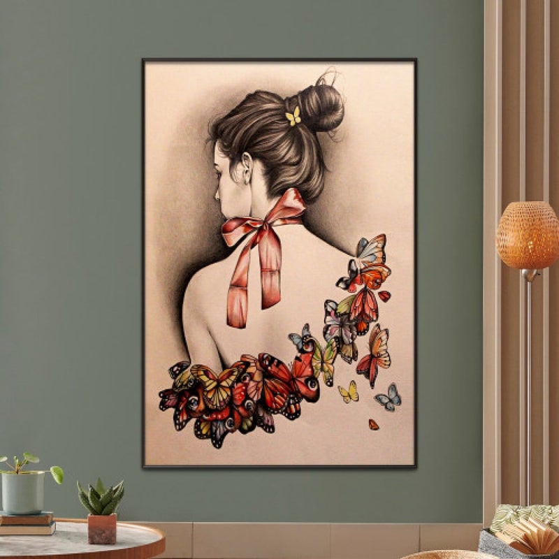 Marktna Modern design canvas print with a hollow frame, size (40×60), one piece - Image 1