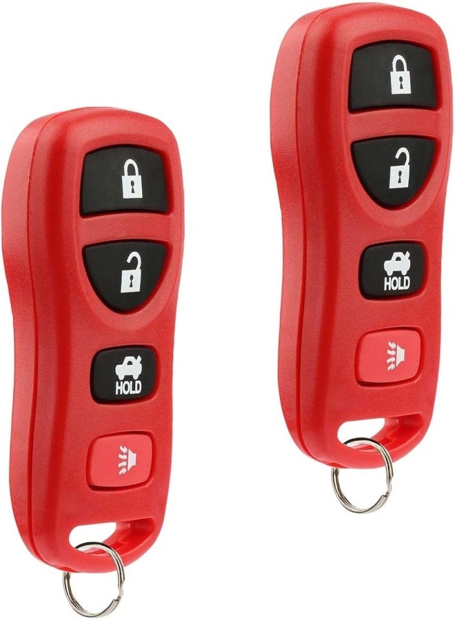 USARemote Key Fob Keyless Entry Remote fits Nissan Altima Maxima 350Z Armada Quest Sentra/Infiniti EX35 FX35 FX45 G35 I35 Q45 QX56 (KBRASTU15 Red), Set of 2 - Image 1