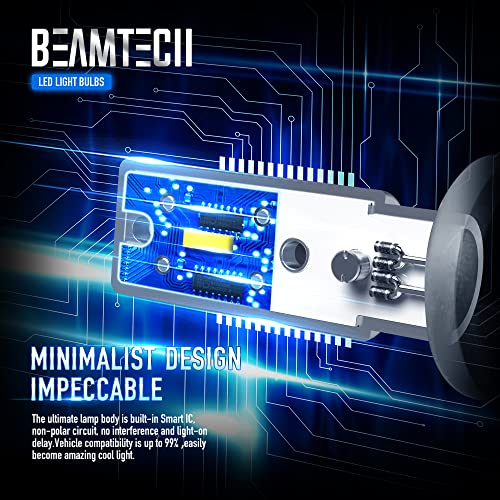 BEAMTECH H11 Led Fog Light Bulb, CSP Chips 6500K 800 Lumens Xenon White Extremely Super Bright of 2 - Image 5