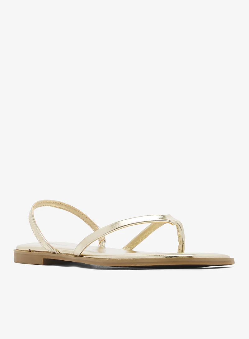 London Rebel Florie Multi Strap Flat Flip Flops