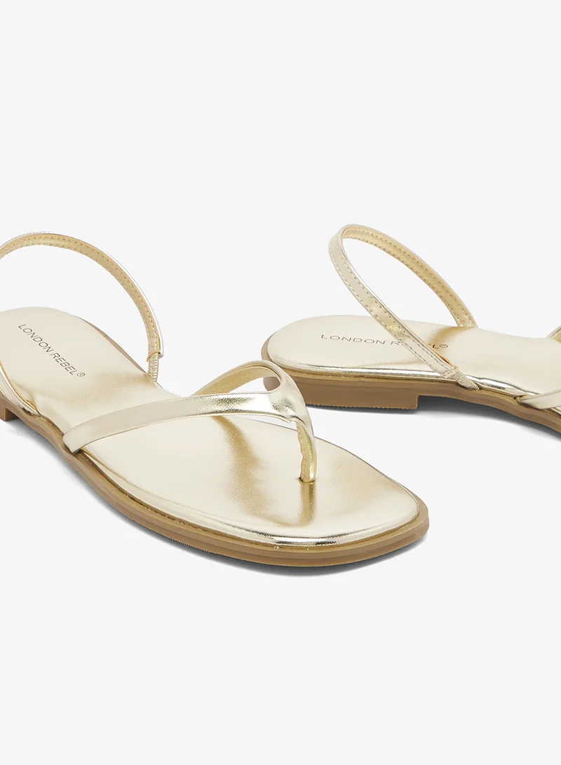 London Rebel  Florie Multi Strap Flat Flip Flops for Women | Best Price UAE