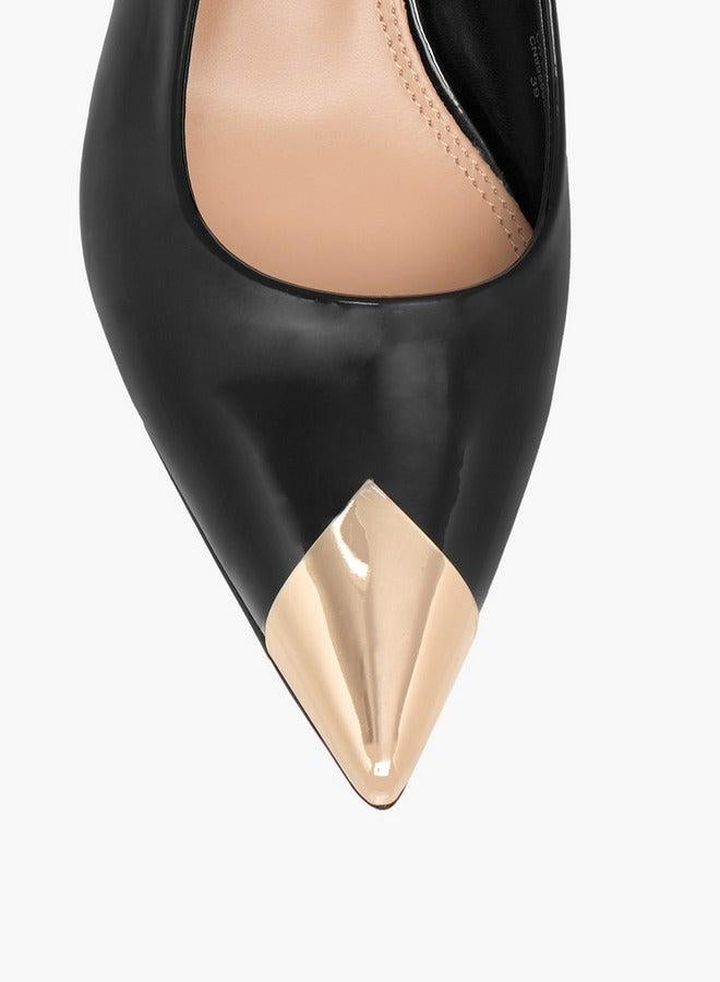 Celeste Women's Solid Pointed Toe Slingback Shoes with Stiletto Heels - Image 4