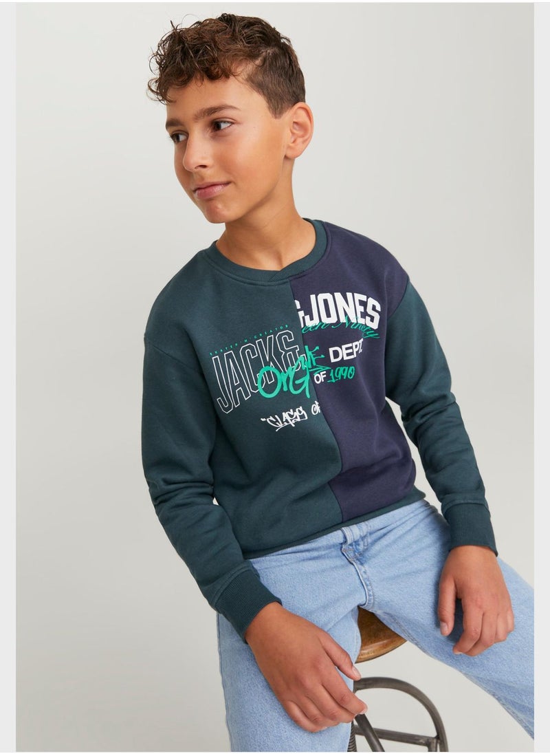 Jack & Jones Junior - Youth Color Block T-Shirt - Image 1