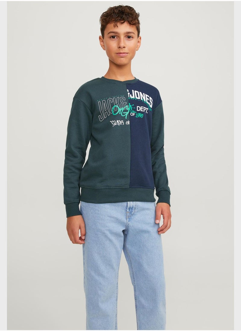 Jack & Jones Junior - Youth Color Block T-Shirt - Image 1