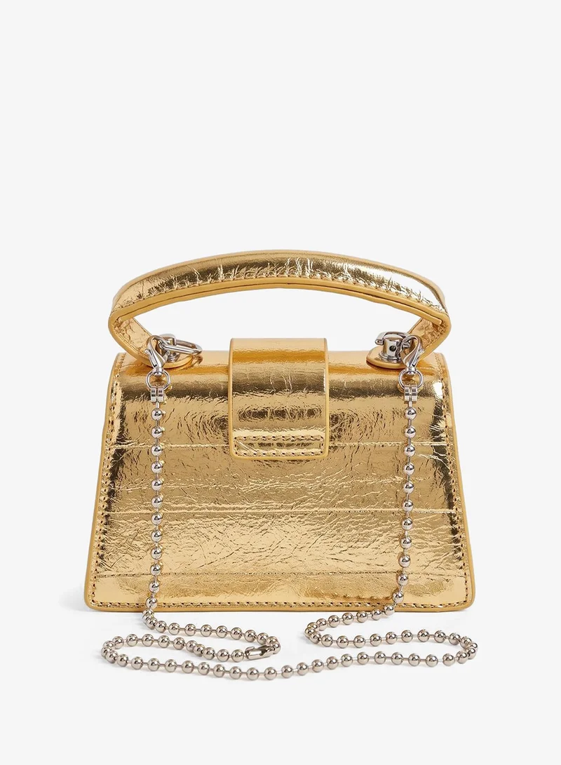 Ginger Classic Gold Mini Bag With Top Handle And Strap