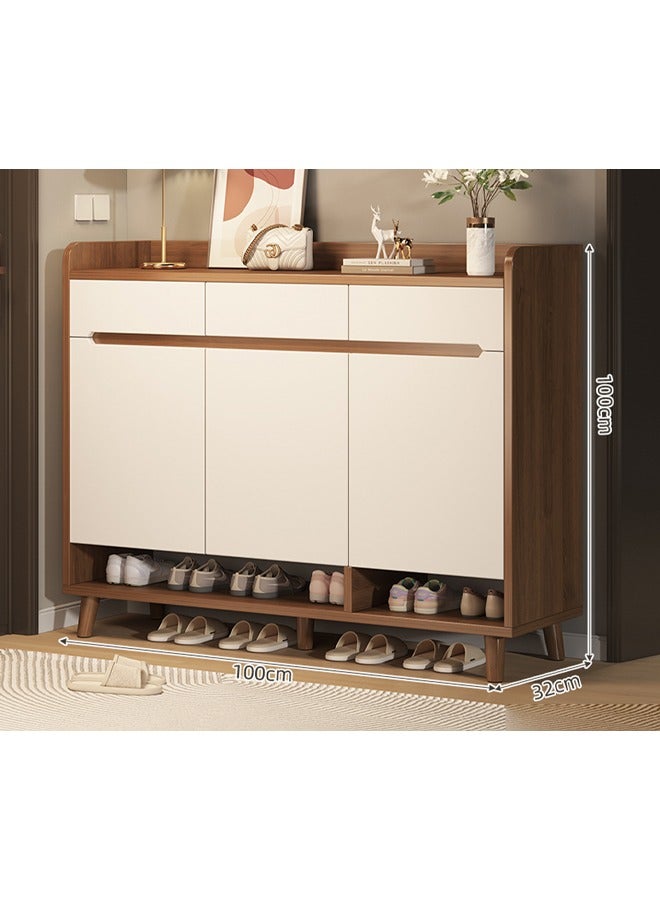 كيكي خزانة أحذية فاخرة متعددة الوظائف للمدخل وأدراج تخزين 100 سم - Image 2