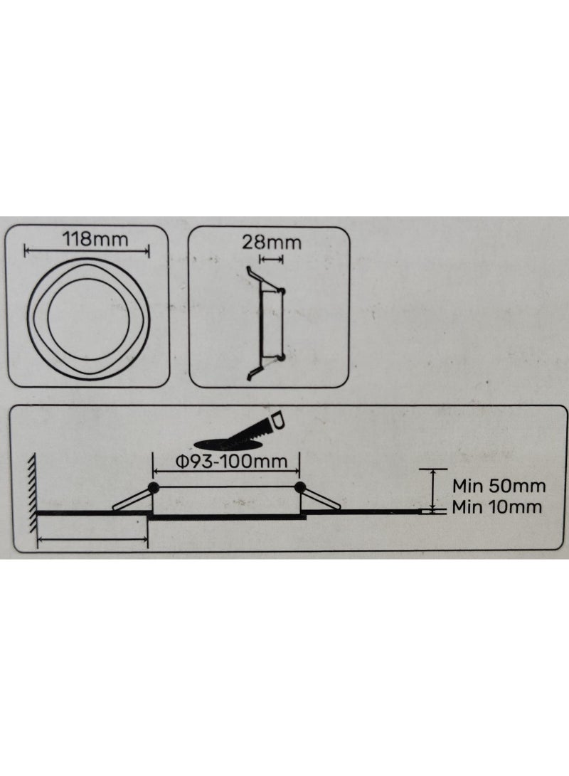 توبكس TOPEX LED PANEL LIGHT ROUND 6500K WHITE - Image 2