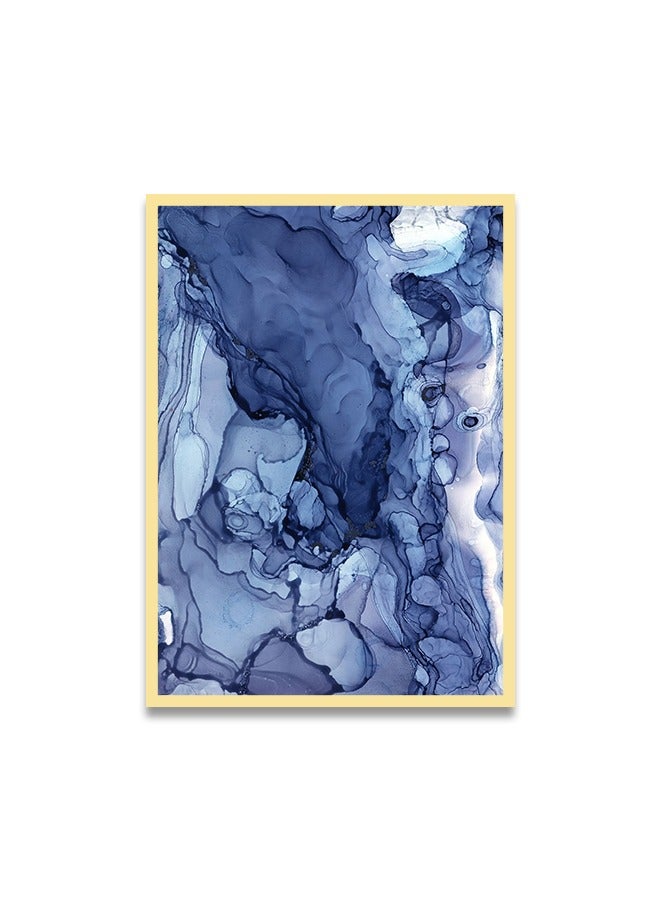 ماركتنا لوحة جدارية قماشية فنية لتزيين الحائط بتصميم تجريدي مع برواز ذهبي مجوف مقاس120x80سم قطعة واحدة - Image 2