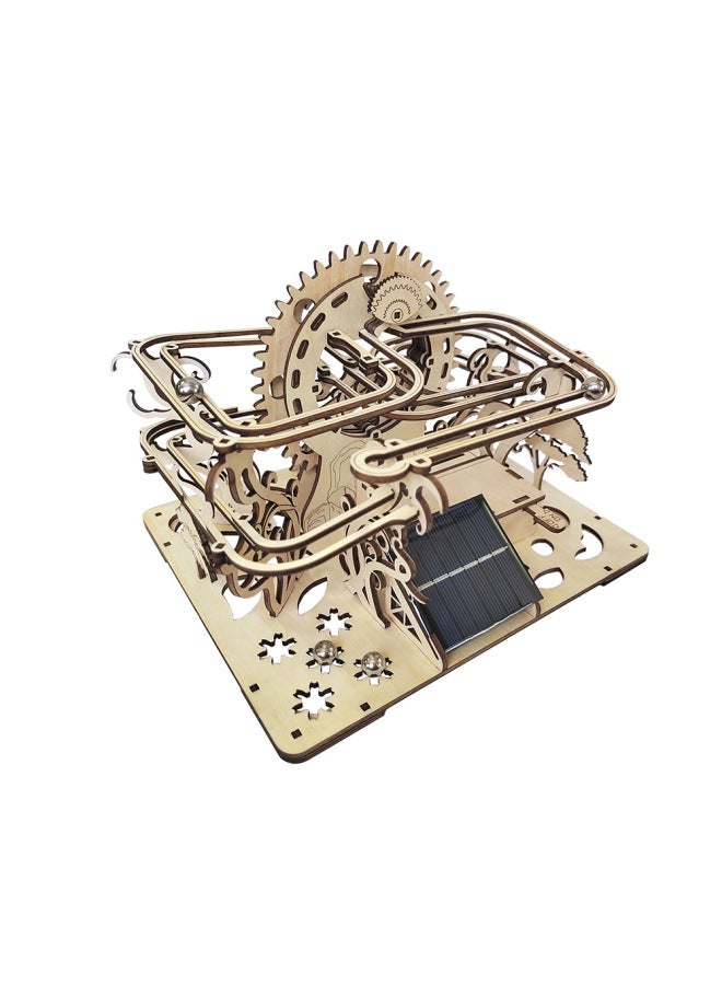 كرة مسار إبداعية DIY لغز خشبي ثلاثي الأبعاد ألعاب تعليمية للأطفال نموذج تم تجميعه يدويًا وزخارف سطح المكتب - اللون: كرة الآلات الشمسية - Image 3