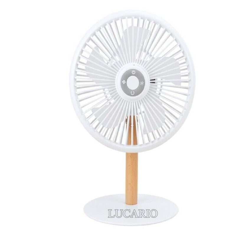 Lucario Lucario Ceiling Fan Camping Fan with Led Light for Dorm Lanyard Mini USB Fan 3 Speed Levels Small Table Fan 360 Rotating Head Quiet Operation Ideal for Office Home and Outdoor Use WHITE - Image 1