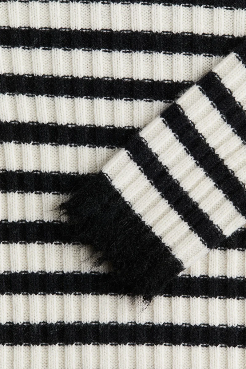 H&M Rib-Knit Polo-Neck Wool Jumper