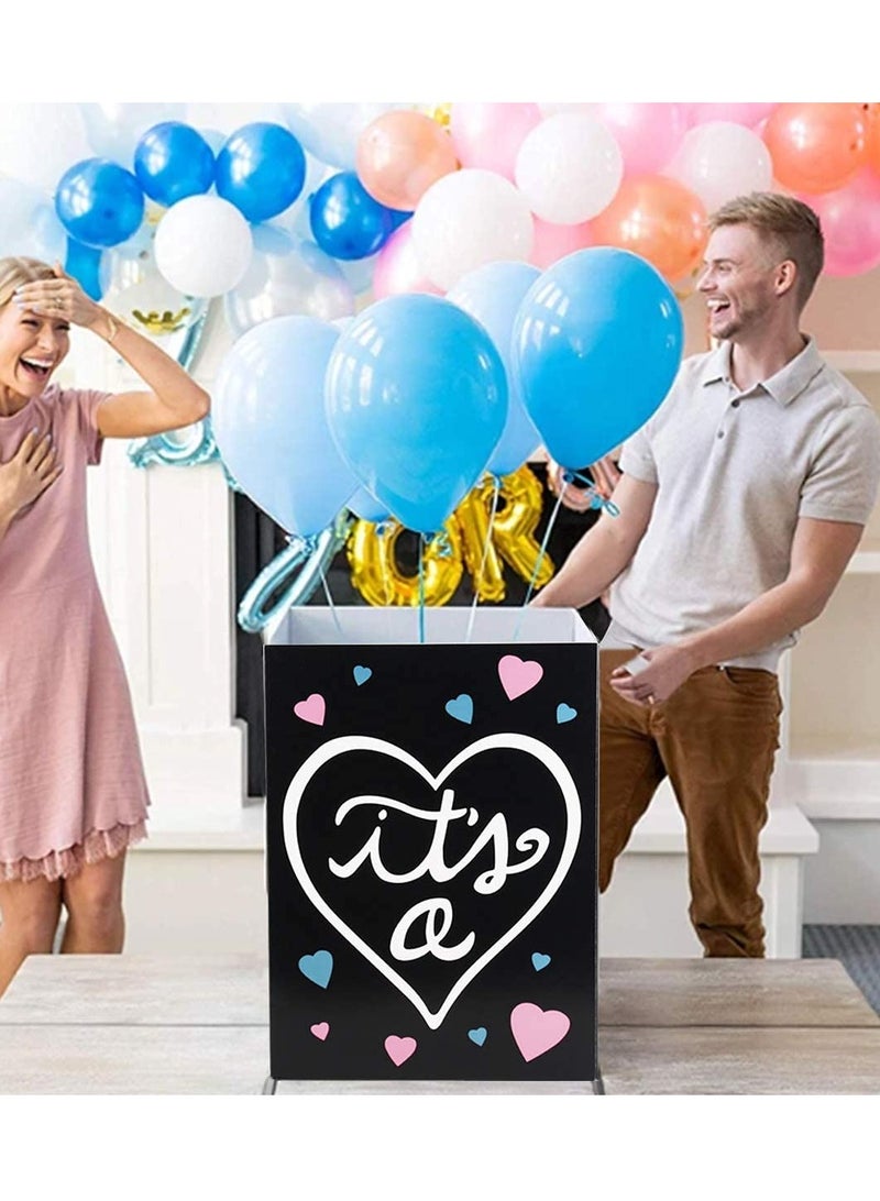 Excefore Gender Reveal Balloon Box, Baby Gender Reveal Party Supplies Paper Box Fit 1-2 Balloons, Gender Reveal Decorations Baby Shower Home Decoration (16.14*11.81*11.81 inch) - Image 3
