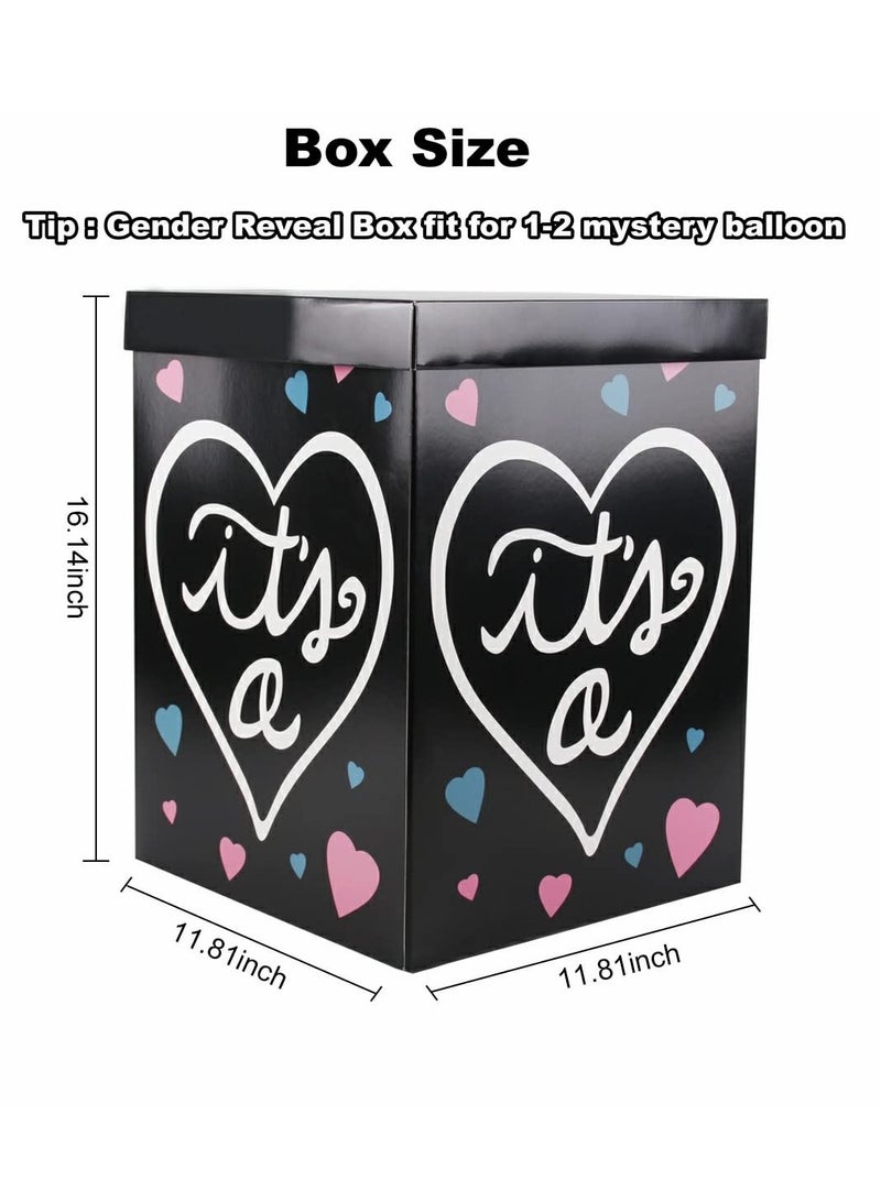 Excefore Gender Reveal Balloon Box, Baby Gender Reveal Party Supplies Paper Box Fit 1-2 Balloons, Gender Reveal Decorations Baby Shower Home Decoration (16.14*11.81*11.81 inch) - Image 5