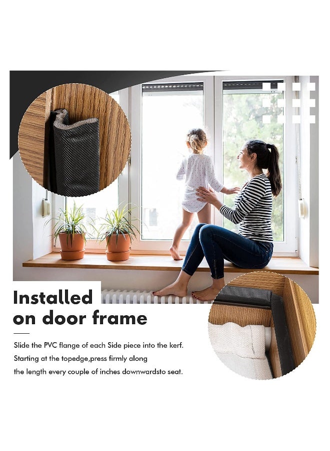 Premium Weatherproof & Soundproof Door Seals - 40ft Foam Kerf Weather Stripping for Doors & Windows, Easy Card Slot Installation (Black, 13M) - Enhance Comfort & Energy Efficiency  - Image 3
