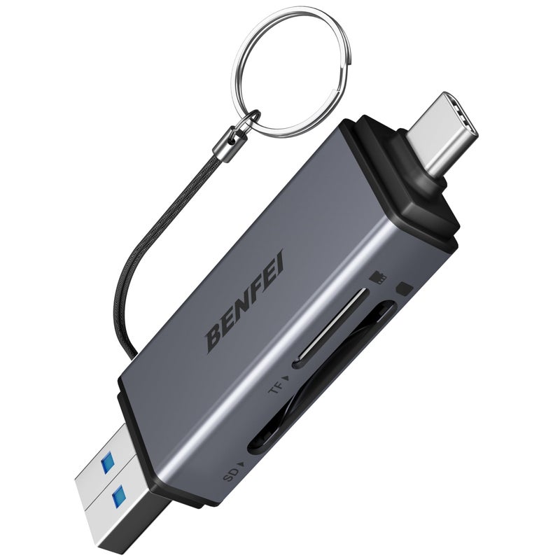 BENFEI SD Card Reader USB C to SD Micro SD Card Memory Card Adapter Dual Slot Compatible with iPhone 15 ProMax MacBook ProAir 2023 iPad Pro iMac S23 XPS 17 Surface Book 3 and More - Image 2