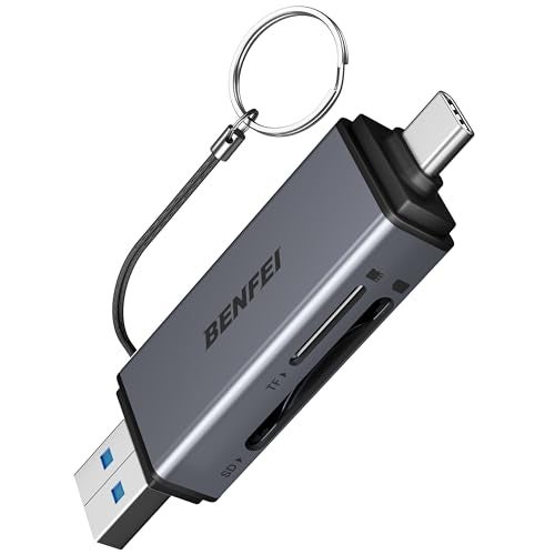 BENFEI SD Card Reader USB C to SD Micro SD Card Memory Card Adapter Dual Slot Compatible with iPhone 15 ProMax MacBook ProAir 2023 iPad Pro iMac S23 XPS 17 Surface Book 3 and More - Image 1