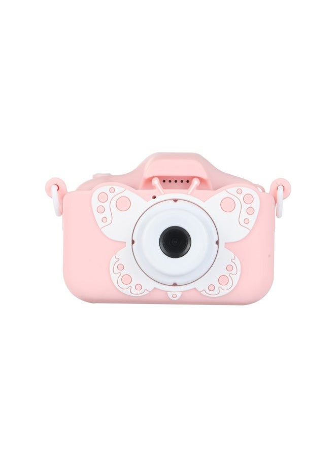 Children's Digital Small SLR Camera Front And Back HD Double-camera Cartoon Mini Camera-Color:X5S Butterfly Powder  - Image 1