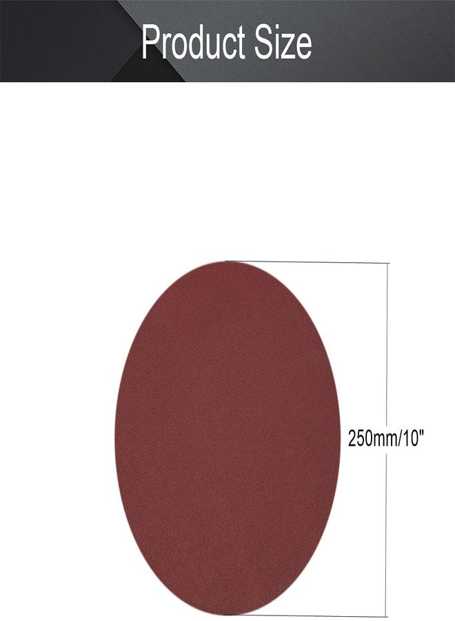Heyiarbeit 5pcs 10" 250mm Sanding Discs 120 Grits Self Stick Adhesive Back Aluminum Oxide Sandpaper - Image 3