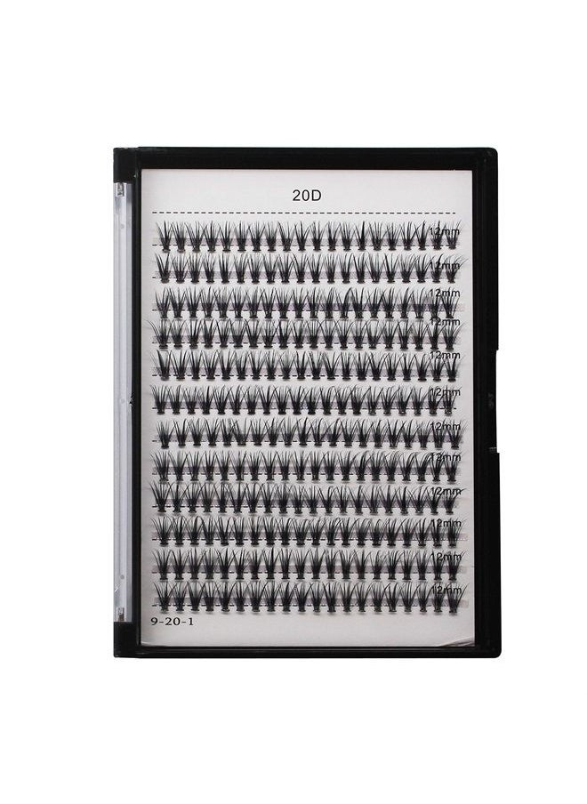 Bodermincer 1 Box Big Capacity 240 bundles 20D Eyelash Extensions 0.07mm Thickness True Mink Strip Eyelashes Individual Lashes Natural Style 8-22mm to Choose (20D-12mm)  - Image 1