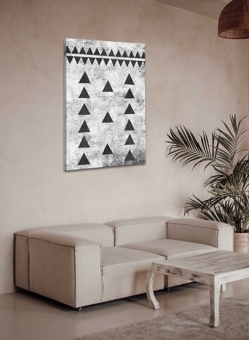 LOWHA Canvas Wall Art Stretched Over Wooden Frame with Saudi Inspired Pattern - Image 1