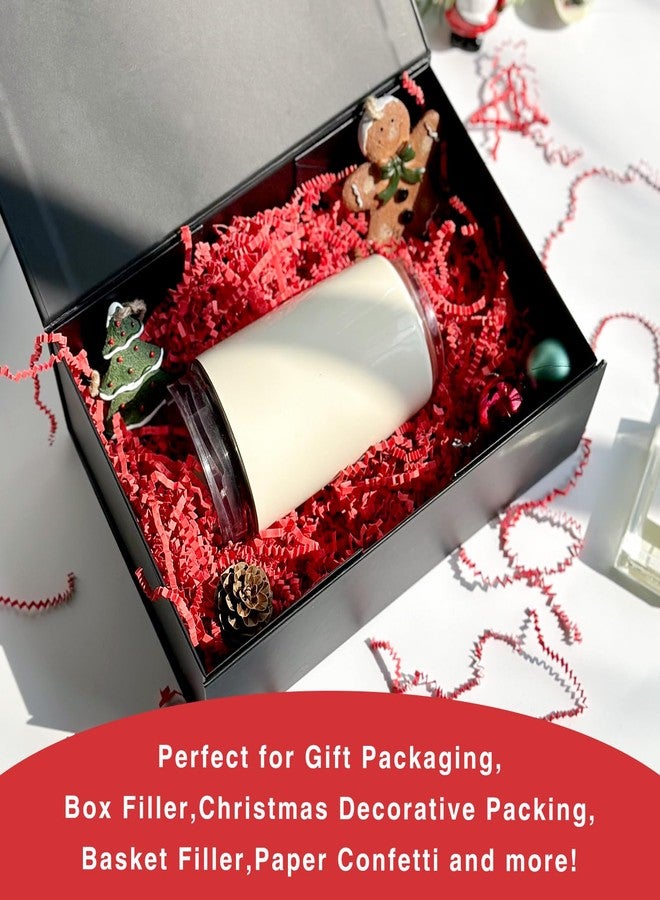 Corlcol 200g(7oz) Crinkle Paper Filler for Gift Baskets Gift Box Paper Shreds for Birthday, Weddings,Valentine's Day, Christmas (Red) - Image 5