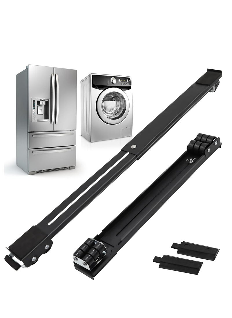 ELTRAZONE Universal Extendable Furniture Appliance Rollers with 24 Rollers & Brakes – Heavy-Duty Mover Tools for Washing Machines, Refrigerators, Dryers, 600 lb Capacity, Strong Base, Bearing Support  - Image 1