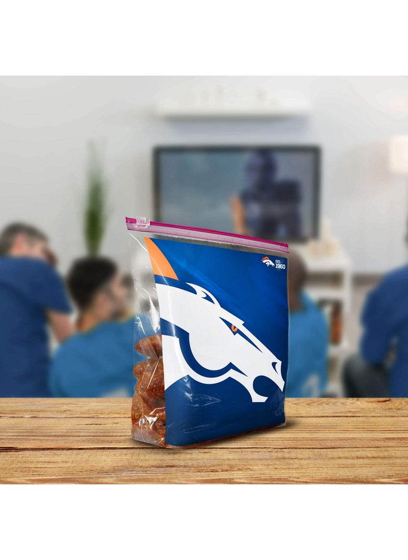Ziploc Ziploc Slider Storage Gallon Bag Great for Grabandgo Snacking Tailgating or homegating 20 Count NFL Denver Broncos  - Image 2