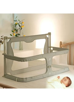Co-sleeping cot baby cot cot bed cribs 120 x 50 cm baby moses basket height adjustable on both sides kinderkraft co-sleeping with mosquito net breathable mesh window for infants/newborn
