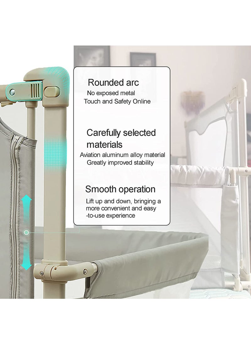 Rock Pow - Co-sleeping cot baby cot cot bed cribs 120 x 50 cm baby moses basket height adjustable on both sides kinderkraft co-sleeping with mosquito net breathable mesh window for infants/newborn - Image 1