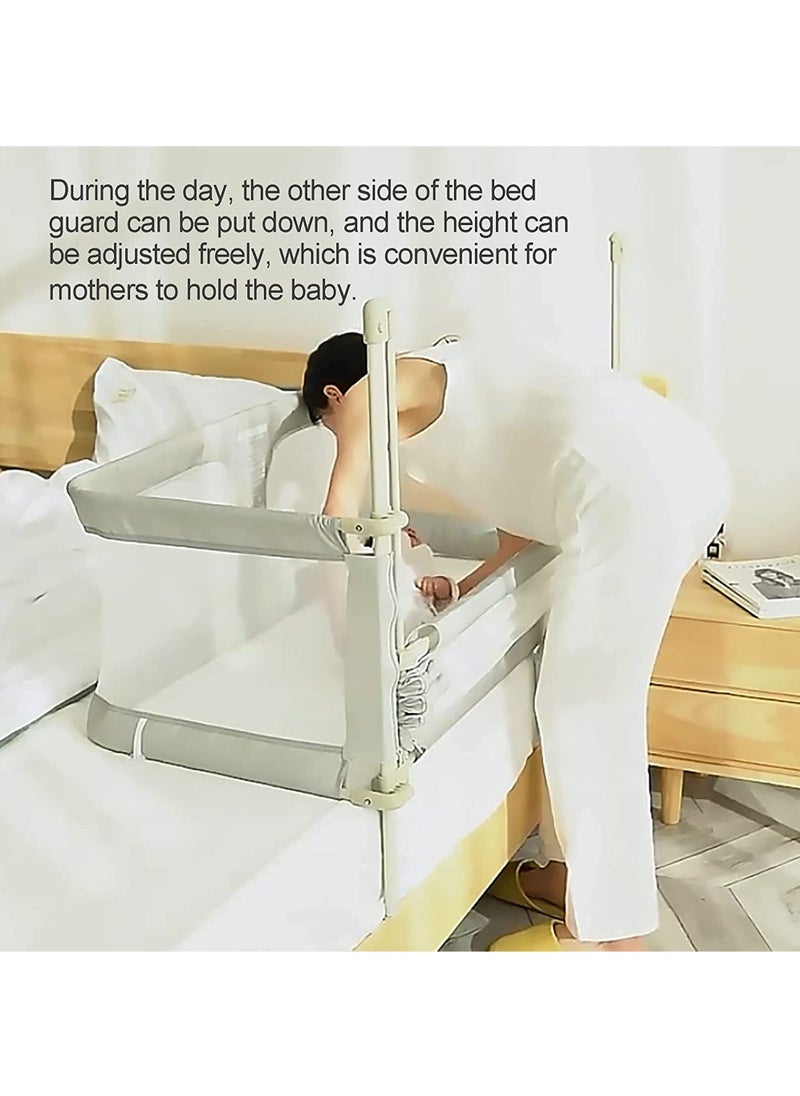 Rock Pow - Co-sleeping cot baby cot cot bed cribs 120 x 50 cm baby moses basket height adjustable on both sides kinderkraft co-sleeping with mosquito net breathable mesh window for infants/newborn - Image 1