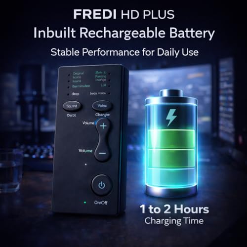 FREDI HD PLUS Portable Mobile Voice Changer Device with 8 Built-in Sound Effects | Audio Voice Modifier with Button Control & Volume Adjustment | Rechargeable Voice Changer Compatible with Smartphones - Image 3