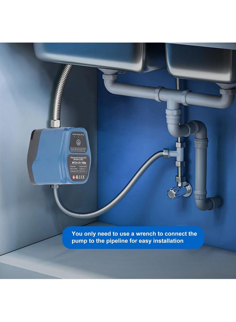 KADIP Water Booster Pump, 24V Automatic Shower Water Pressure Booster Pump, 25L/min150W Portable Water Booster Pump Household with Flow Switch for Bathroom Shower/Kitchen/Toilet/Garden - Image 5