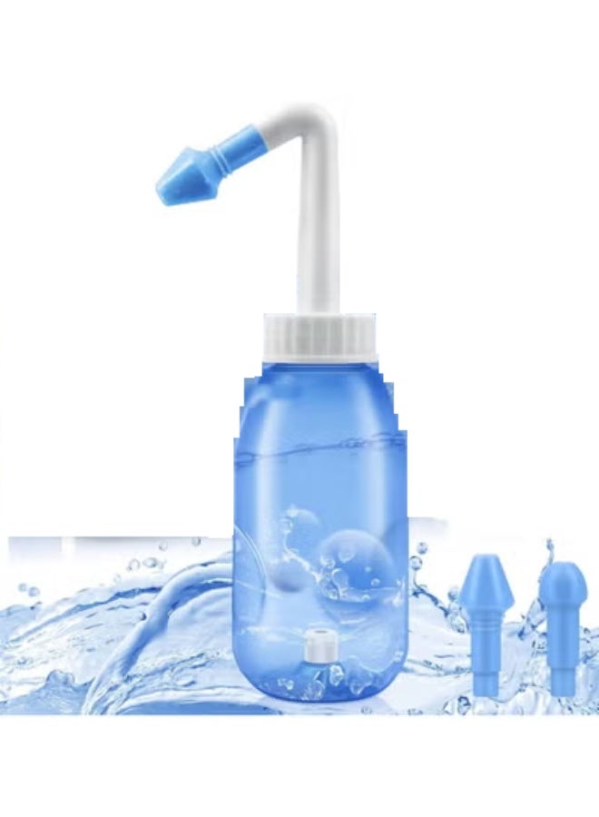 waterpulse 300ml Neti Pot Sinus Rinse Bottle – BPA-Free Nasal Wash Irrigation System for Adults & Kids, Pressure Nasal Cleaner for Allergy Relief and Daily Sinus Care - Image 1