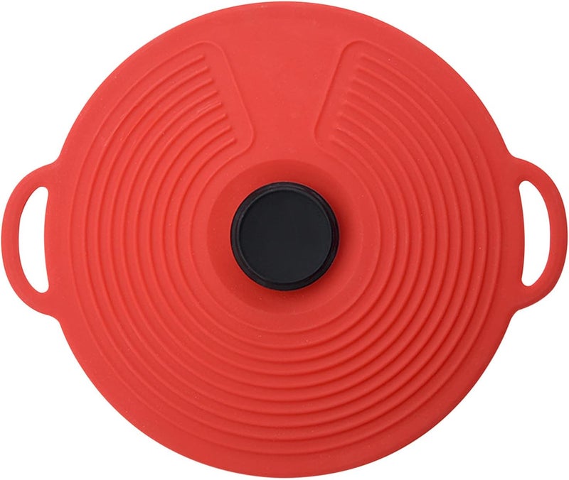comfrt Silicone Lids for Pots and Pans, Reusable Silicone Lids for Bowls and Food Covers, Safe BPA Free Silicone Bowl Covers Silicone Food Covers Silicone Pot Cover Microwave (8", Red) - Image 1