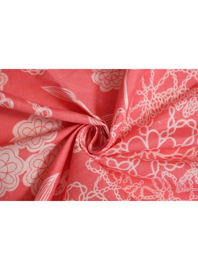 BSB HOME 120 TC Double Floral Bedsheet with 2 Pillow Covers | 110 GSM Soft Brushed Microfiber - Breathable & Wrinkle Free - (86 X 88 Inch, Pink & White) - Image 3