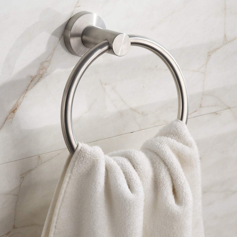 BGL Towel Ring Brushed Nickel, Bath Hand Towel Ring Stainless Steel Round Towel Holder for Bathroom - Image 5