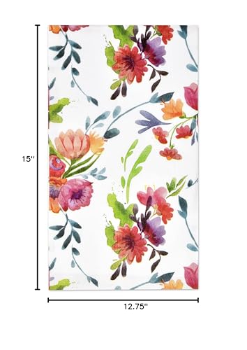 Gift Boutique 100 Watercolor Floral Guest Napkins Disposable Paper Flower Garden Dinner Hand Napkin For Bathroom Powder Room Birthday Party Supplies - Image 5